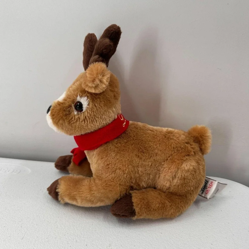 Lindt By Gund Plush Reindeer Brown & Red Holiday Toy Collectible Christmas Scarf